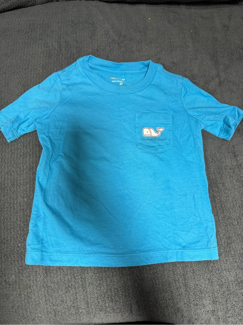 Vineyard Vines Toddler Short Sleeve Pocket Tee - Turquoise Blue
